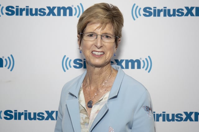 Former New Jersey Governor Christine Todd Whitman visits SiriusXM Studios on June 18, 2019, in New York City.
