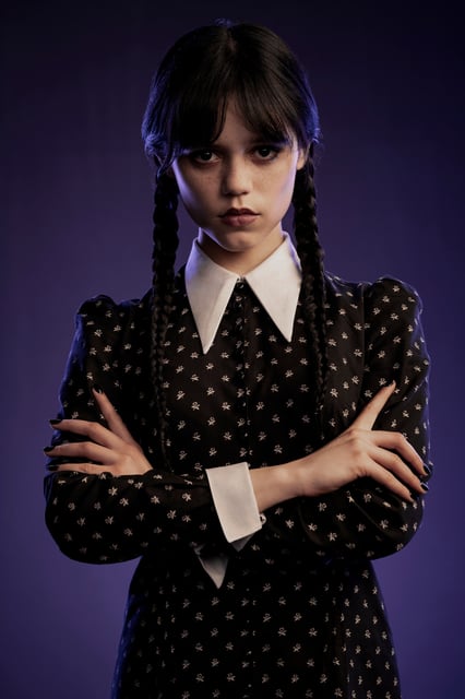 Wednesday. Jenna Ortega as Wednesday Addams in Wednesday.