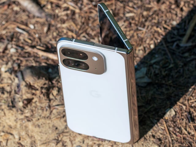 Google Pixel 9 Pro Fold angled view of back