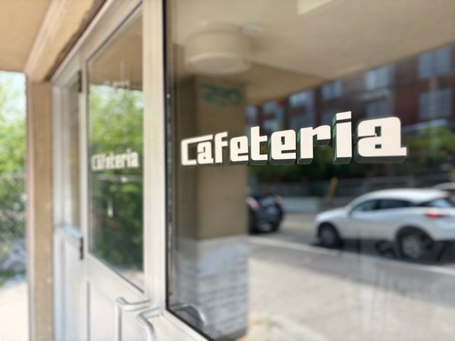 The front doors of Cafeteria, a nightclub in the Junction Triangle, on Aug. 5, 2025.