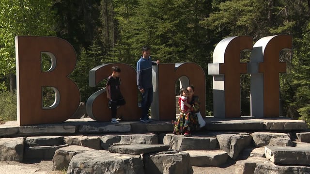 The iconic Banff sign that greets people visiting the mountain town, is being moved because of concerns about congestion and visitor safety.