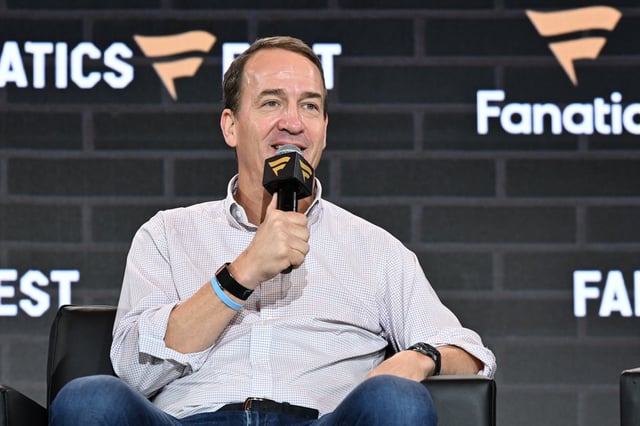 Peyton Manning speaks onstage during Fanatics Fest NYC 2025 at Javits Center on June 20, 2025 in New York City.