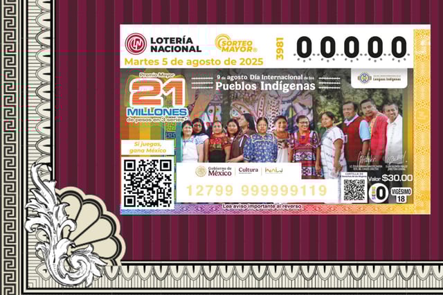 Este 5 de agosto se dan a conocer los números ganadores