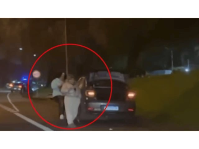 Morena Rial fue parada en un control vehicular (gentileza LAM).