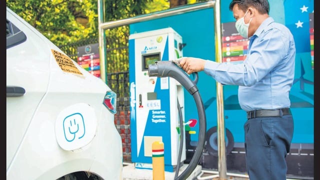 Currently, Panchkula has only about 10 EV charging stations, further discouraging potential buyers. (HT File)
