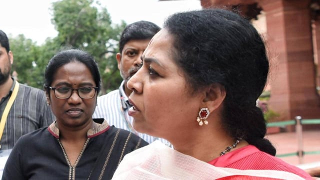 Congress lawmaker R Sudha also suffered injuries on her neck. (ANI)