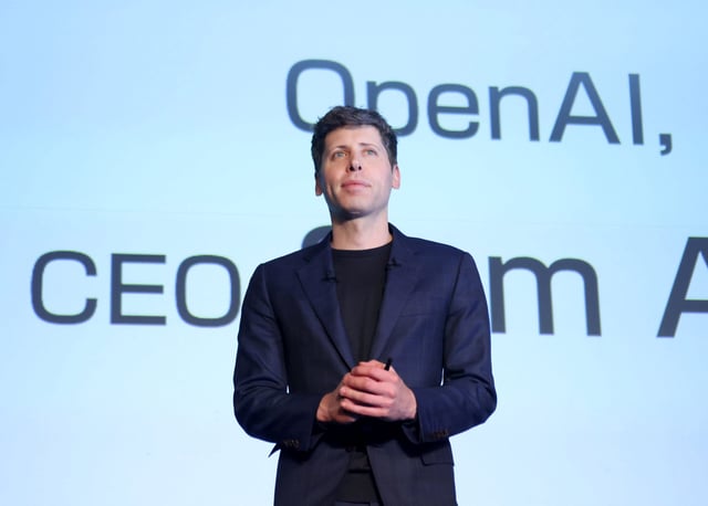 OpenAI CEO Sam Altman speaks at an event in Tokyo, Monday, Feb. 3, 2025. SoftBank Group Corp. said Monday that it has agreed with OpenAI to establish a joint venture to develop and sell an advanced artificial intelligence system to major Japanese firms. (Jiji Press)
