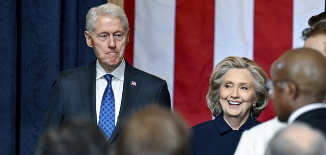 Bill und Hillary Clinton, hier bei der Amtseinführung von Präsident Donald Trump 2025