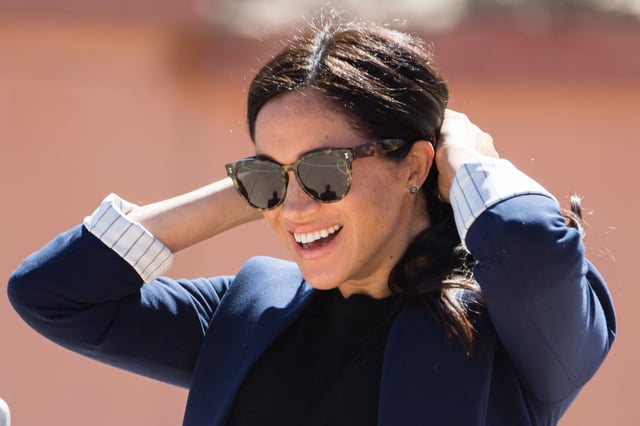 Meghan Markle visits a local secondary school meeting students and teachers, in Asni, Morocco, on February 24, 2019.