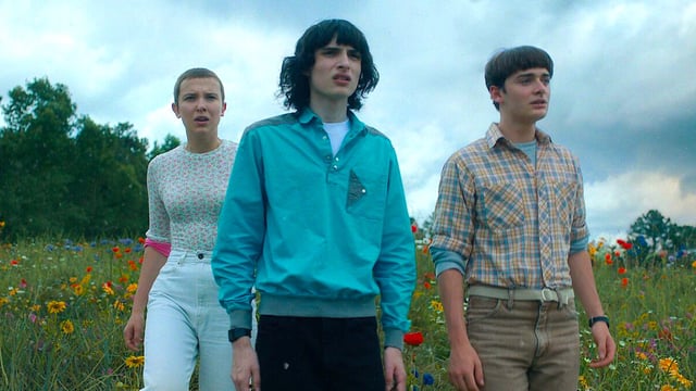 Eleven, Mike, and Will in Stranger Things