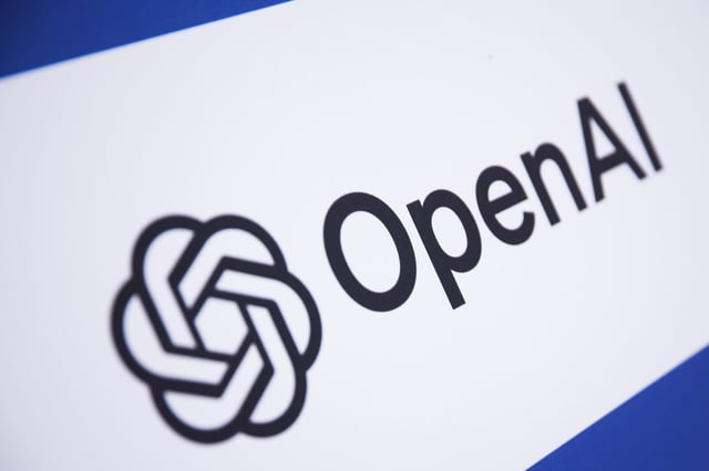 OpenAI logo during World News Media Congress at ICE Krakow Congress Centr in Krakow, Poland on May 4th, 2025. The 76th World News Media Congress is the biggest event in the news publishing industry, exploring the ongoing transformation of news media, with Mastering Mediaâs New Playbook a central theme. (Photo by Beata Zawrzel/NurPhoto)