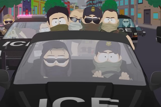 ICE agents portrayed in a South Park episode.