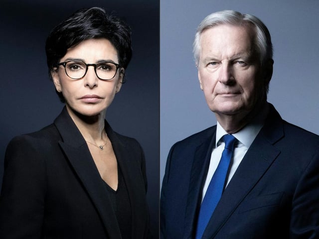 Rachida Dati à gauche et Michel Barnier à droite.