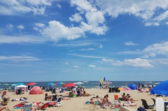 The beach at Asbury Park