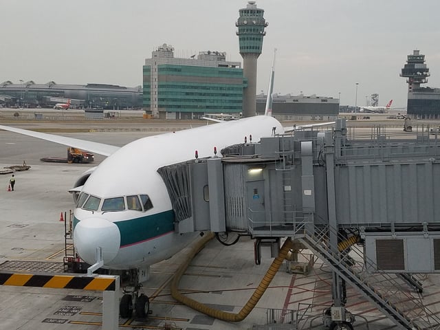 plane docked