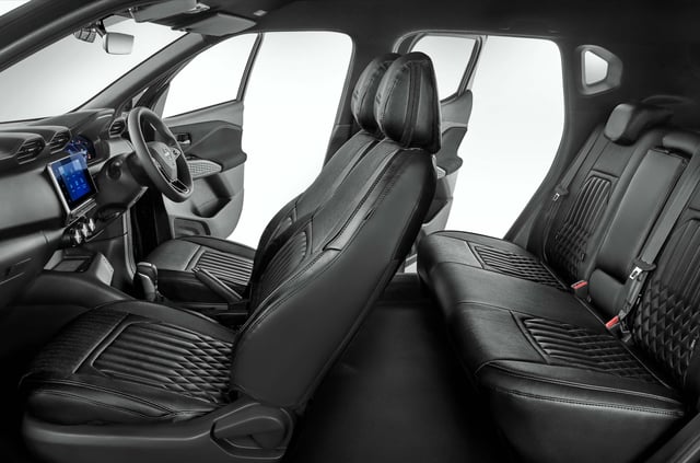 Seats also get fabric black upholstery.