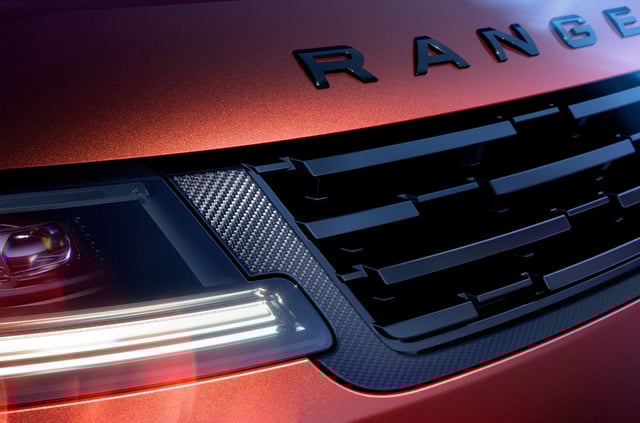 There's a carbon fibre finish for the grille surround. 