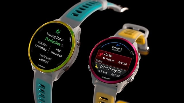 Garmin Forerunner 570 features an aluminium bezel