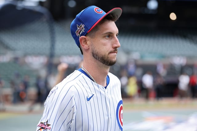ATLANTA, GEORGIA - JULY 15: Kyle Tucker #30 of the Chicago Cubs walks across the field prior to the MLB All-Star Game at Truist Park on July 15, 2025 in Atlanta, Georgia. (Photo by Kevin C. Cox/Getty Images)