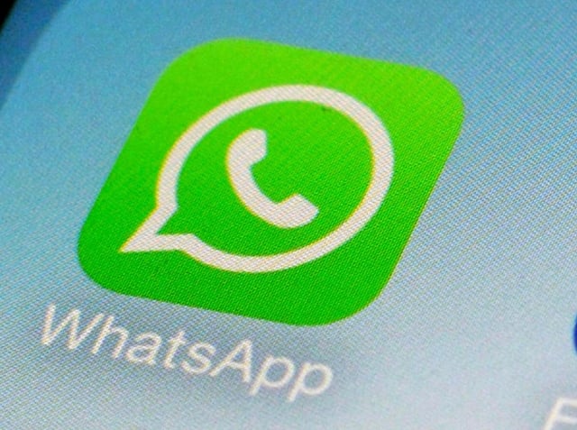 El ícono de WhatsApp en un teléfono celular en Nueva York el 19 de febrero del 2014. (AP foto/Patrick Sison)