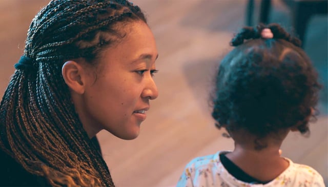 Osaka shows sweet moments with her daughter in her new documentary.