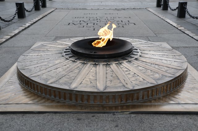 The Tomb of the Unknown Soldier at the Place de l&#39;Etoile, in Paris, on November 11, 2024, as part of the commemorations marking the 106th anniversary of the November 11, 1918, Armistice, ending World War I (WWI).