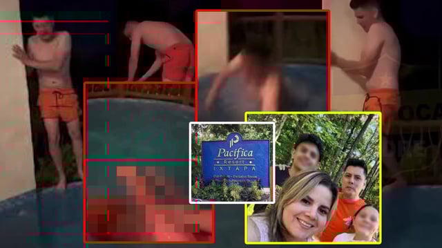 Sagid Rodolfo Carreón Calderón, de 36 años, falleció frente a su esposa e hijo en el hotel Pacífica Resort. FOTO: Capturas de Pantalla