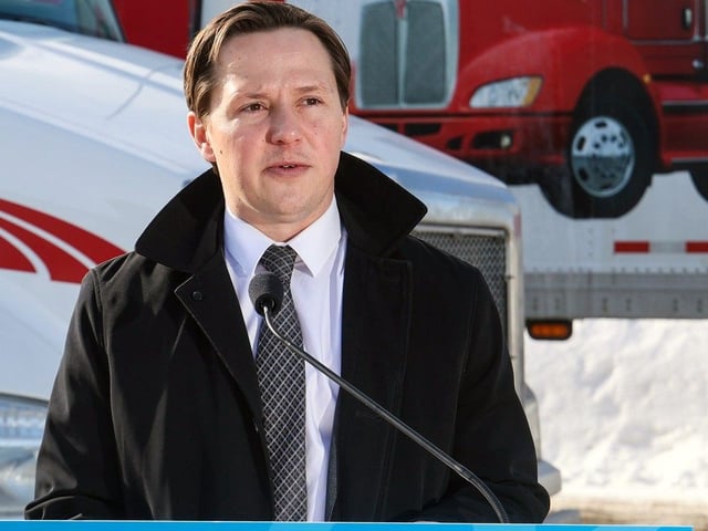 Transportation Minister Devin Dreeshen, pictured here last year, announced today $1,000 fines for predatory tow truck behaviour in the province. 