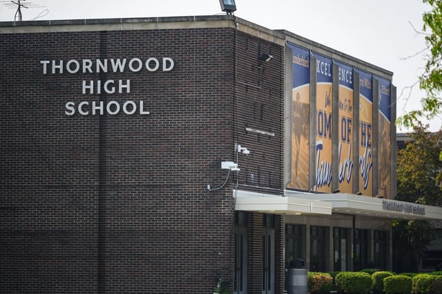 The exterior of Thornwood High School in South Holland, IL on Thursday, June 5, 2025. (Andrew Burke-Stevenson/for the Daily Southtown)