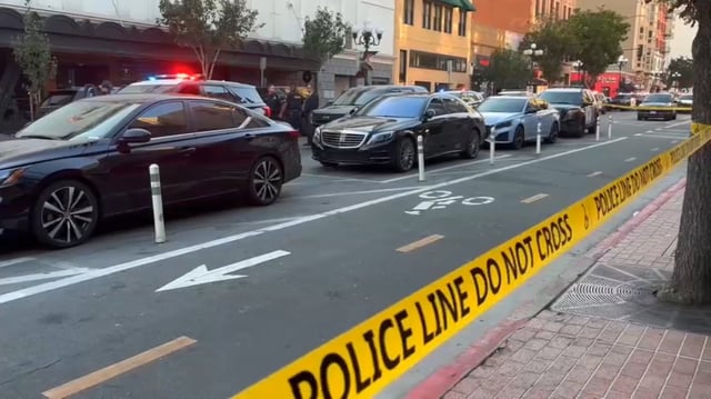 An investigation in the Gaslamp Quarter after a shooting outside of a rooftop bar. 