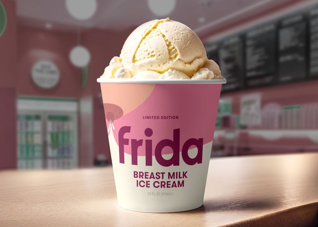 Frida&#39;s breast milk ice cream. (Courtesy Frida)