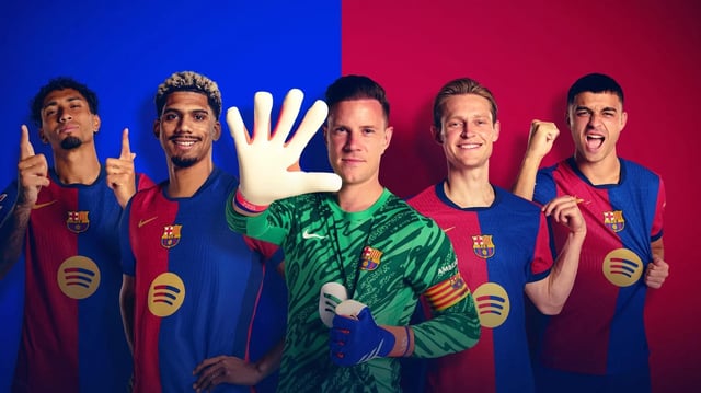 Raphinha, Araujo, Ter Stegen, De Jong y Pedri, los cinco capitanes que eligió la plantilla del Barça para la temporada 24-25.
