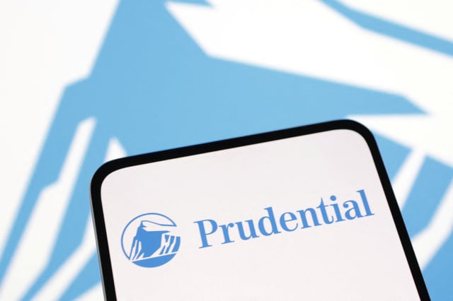 Prudential Financial Inc logo is seen displayed in this illustration taken, April 10, 2023. REUTERS/Dado Ruvic/Illustration/File Photo