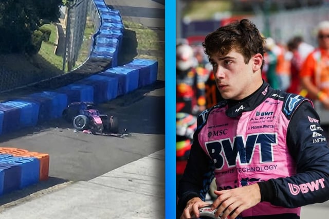 El joven piloto argentino sufrió un duro golpe durante una prueba.
