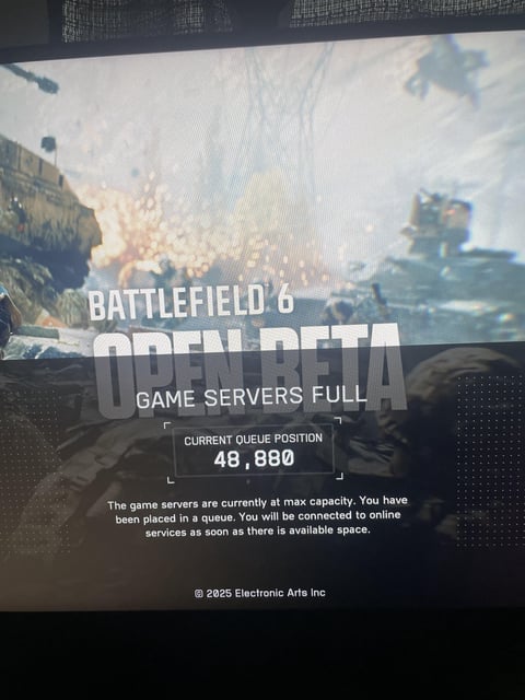 An image about Battlefield 6 beta servers are already full: 48,000+ players queued early and it's not out yet