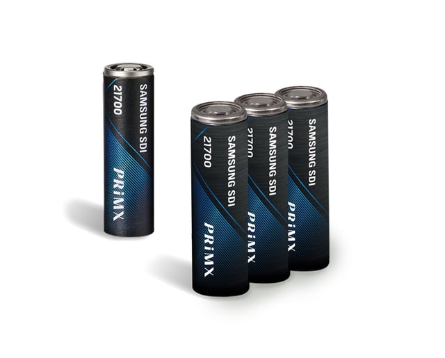 This image provided by Samsung SDI Co. on Aug. 7, 2025, shows the company's 217000 cylindrical battery. (PHOTO NOT FOR SALE) (Yonhap)