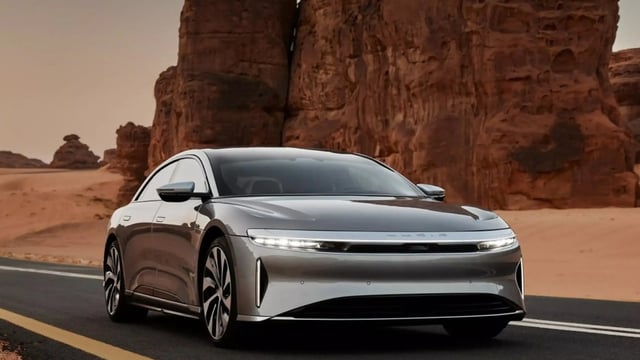 This image provided by Samsung SDI Co. shows the Lucid Air Grand Touring, an electric vehicle (EV) produced by U.S. automotive company Lucid Group Inc. (PHOTO NOT FOR SALE) (Yonhap)