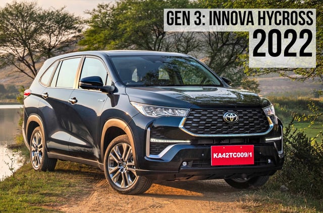 Launched in November 2022, the Innova Hycross is the third generation of the MPV and the most radically different one to date.