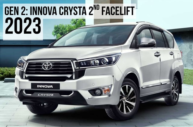 Toyota briefly took the Innova Crysta off sale in late 2022, but reintroduced it with mild styling tweaks and a sole diesel-manual powertrain in early 2023.