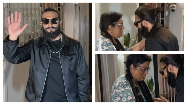 Ranveer Singh was later spotted at the airport in Mumbai.