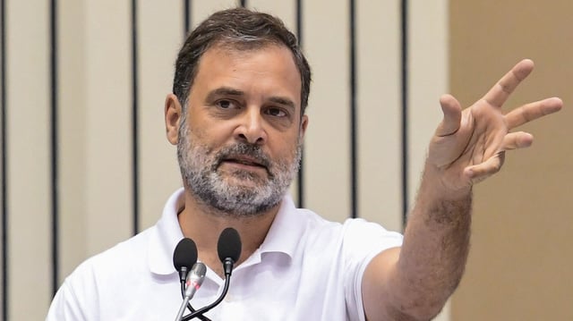 Lok Sabha Leader of Opposition Rahul Gandhi made a detailed presentation to back his claims of EC-BJP collusion. 
