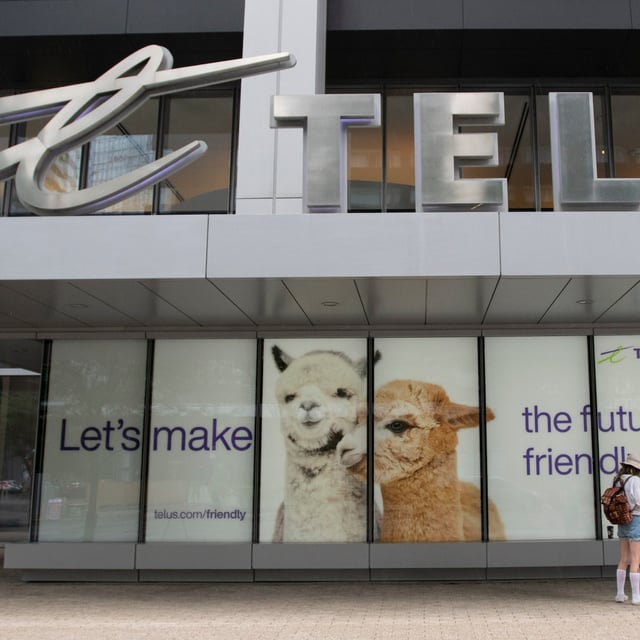 The Telus sign outside the company’s offices in downtown Toronto, is photographed on July 27, 2021. Fred Lum/The Globe and Mail.