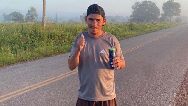 Man in running gear