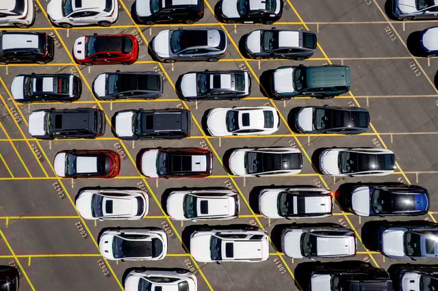 Toyota vehicles at the Port of Long Beach in Long Beach, California, US, on Friday, April 4, 2025. President Donald Trump blasted China for retaliating against his sweeping tariff plan and vowed his economic policies will never change, as the prospect of a trade war wreaked more havoc on the global economy.