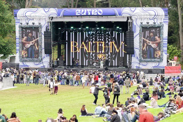 BALTHVS performs on the Sutro Stage during the Outside Lands festival in Golden Gate Park in San Francisco on Aug. 10, 2024.