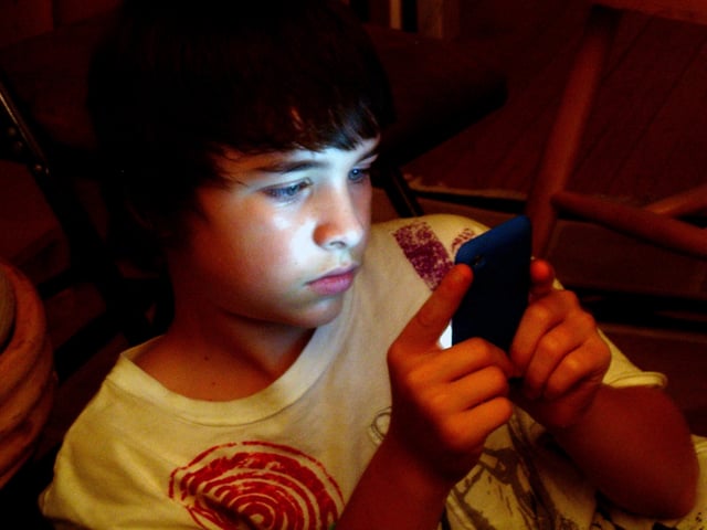 child on a cell phone