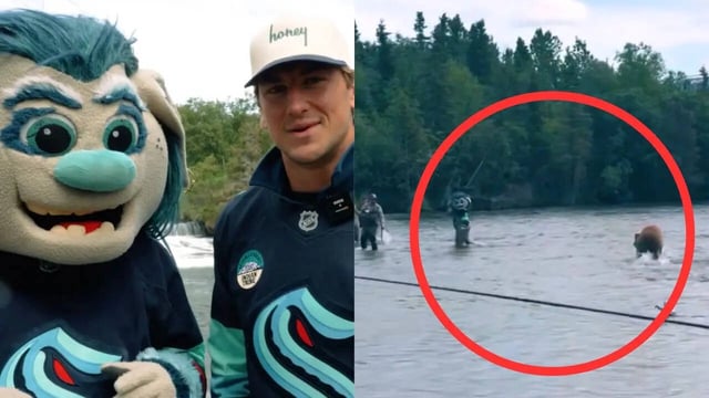 Bear Charges at NHL Mascot During Alaska Trip, ‘Scary’ Video Goes Viral