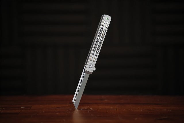 It's hard to believe this slick pocket knife packs 21 tools in its slim frame
