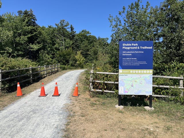 Dartmouth's Shubie Park is shown closed on Wednesday. Mitchell Bailey
