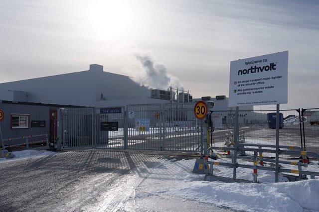 A view of Northvolt factory after the Swedish battery manufacturer filed for bankruptcy, in Skelleftea, Sweden, March 12, 2025. TT News Agency/Jonas Westling via REUTERS/File Photo